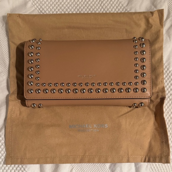 Michael Kors Collection Suntan Studded Wallet - Picture 1 of 7